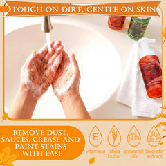 Swiffen foam texture on hand illustrating creamy lather that cleans gently