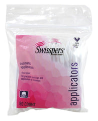 Swisspers front packaging showing 80-count cosmetic swabs and quantity benefit