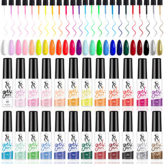 SXC front packaging showing 24 gel liner bottles and colors, ideal for variety