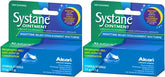 Systane front packaging shows two tubes and benefits of overnight protection
