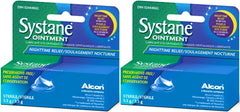 Systane front packaging shows two tubes and benefits of overnight protection