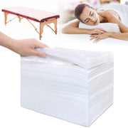 SZHZTEL front packaging showing 100 disposable bed sheets, professional hygiene benefit