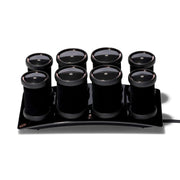 T3 front view of luxe hot rollers kit showing components and case for polished styling