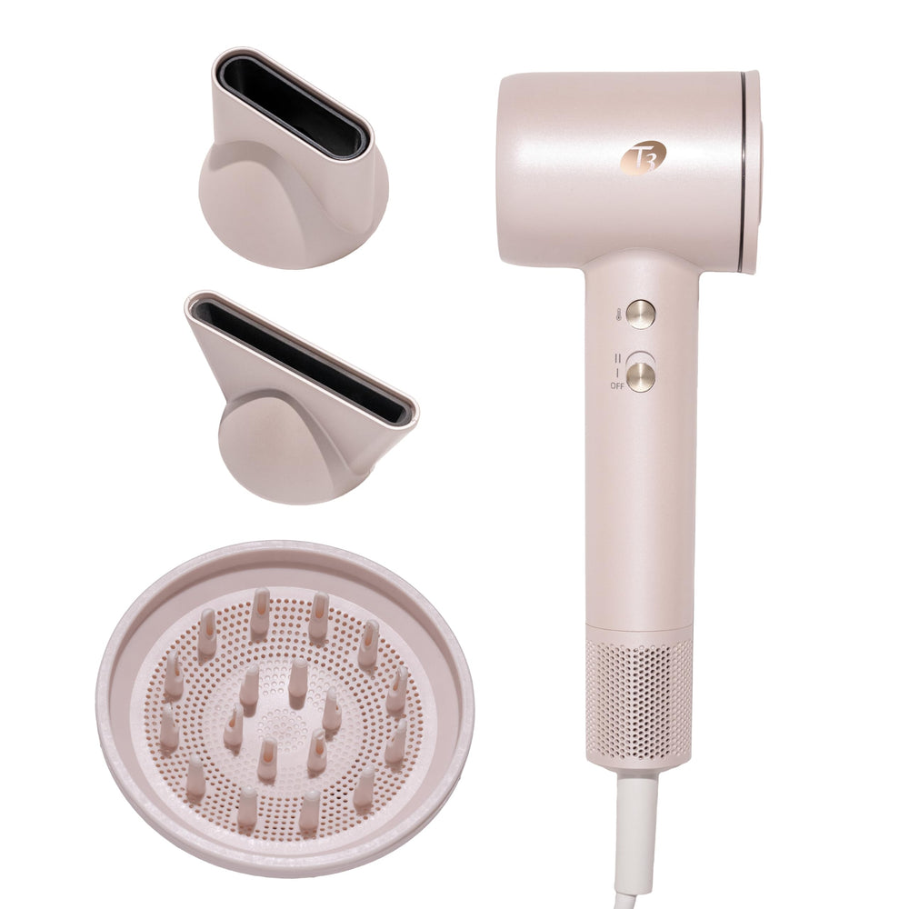 T3 LuxeDry front view showing sleek body and nozzle, promotes fast drying