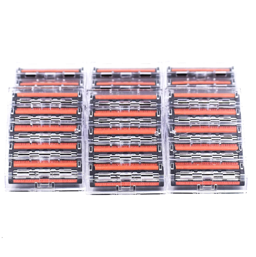 Taconic Shave front packaging showing 30 cartridges for long-lasting supply and value
