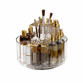 Taiuloo rotating organizer front view showing tidy cosmetics and fast access