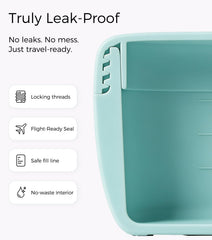 TakeToday lid close-up showing tight seal for leak-resistant travel storage