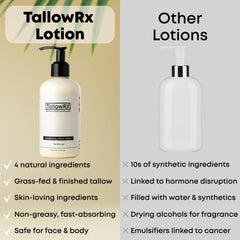 TALLOWRX being dispensed into a hand for quick absorption benefit
