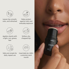 TALOVA balm open showing smooth tallow texture for easy glide
