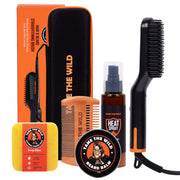 TAME THE WILD front packaging showing full 6-piece kit and travel case benefit: organized grooming