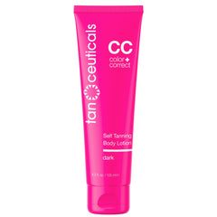 Tanceuticals front packaging showing dark lotion and brand clarity