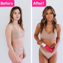 Tanceuticals mousse applied with mitt showing even coverage and streak-free benefit