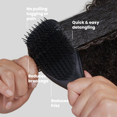 TANGLE TEEZER used on wet curls illustrating gentle in-shower detangling benefit