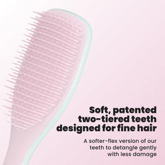 TANGLE TEEZER closeup of brush back and teeth highlighting safe detangling benefit