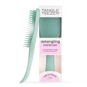 TANGLE TEEZER front view showing marine teal brush and gentle grip benefit