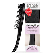 TANGLE TEEZER front view showing liquorice black finish and easy grip benefit