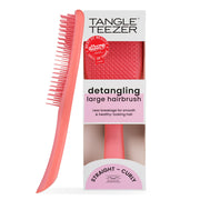 TANGLE TEEZER front view of salmon pink detangler for faster brushing