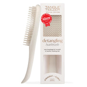 TANGLE TEEZER front view showing gray matte finish and compact shape for easy detangling