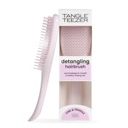 TANGLE TEEZER front view showing compact design and pink frost finish for easy handling