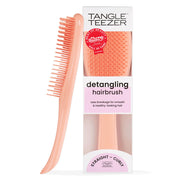 TANGLE TEEZER front view of apricot brush showing compact profile and easy grip