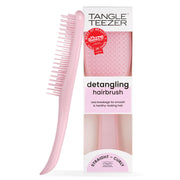 TANGLE TEEZER front view showing millennial pink brush, easy detangling