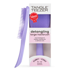 TANGLE TEEZER front view of purple passion brush showing shape and grip benefit