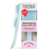TANGLE TEEZER front view showing large seafoam blue detangler and ergonomic shape