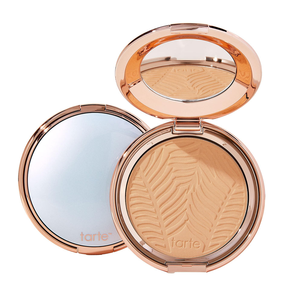 tarte compact front view shows sleek packaging and portable design benefit convenience