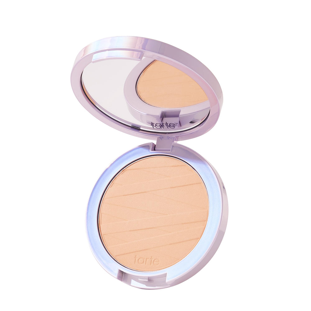 tarte compact front view showing sleek packaging and travel-ready convenience
