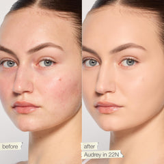 tarte shade 22N swatch on skin showing true color match and even coverage benefit