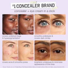 tarte concealer stick held in hand to show portable size benefit