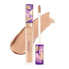 tarte concealer front packaging showing product tube and branding benefits