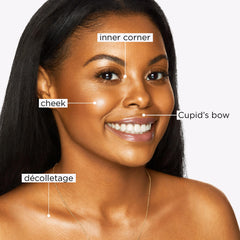 tarte creamy texture swipe illustrating blendable formula and dewy finish