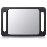 TASALON front view double-handle mirror showing wide-angle benefit