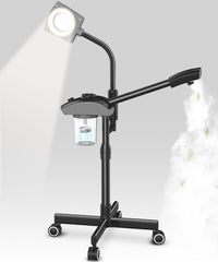 TASALON front view showing compact steamer and magnifier, professional reliability