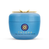 TATCHA front jar shot showing calming cream and clean packaging, soothes redness