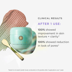 TATCHA warming mask swatch on skin showing subtle color change and activation benefit