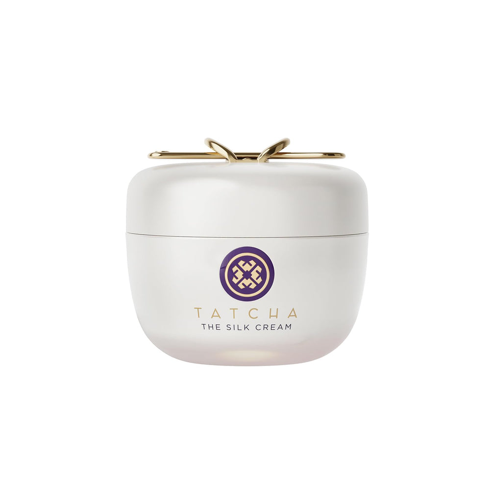 TATCHA jar front view showing elegant packaging and luxury hydration benefits