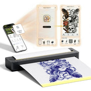 TATTMUSE front view showing compact printer and fast stencil output benefit