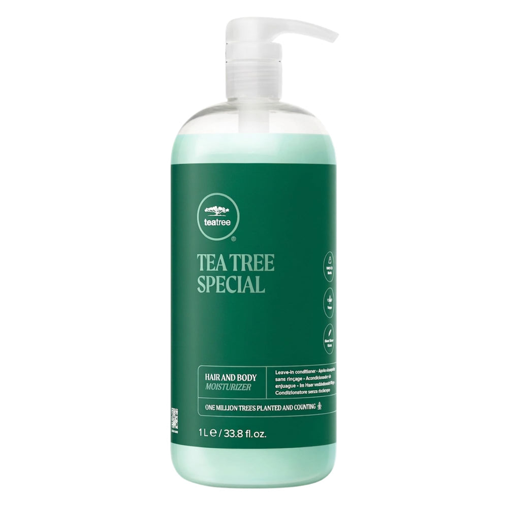 Tea Tree front packaging showing large bottle and easy dispensing benefit