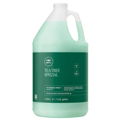 Tea Tree bottle front view showing label and large 128 oz size for value