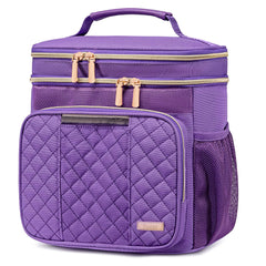 Tealari front view of large toiletry bag showing organized compartments and durable fabric