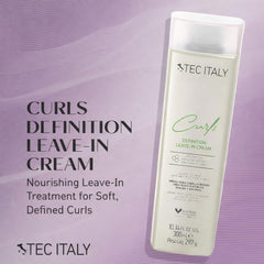Tec Italy curl cream texture close-up displaying creamy consistency for easy distribution