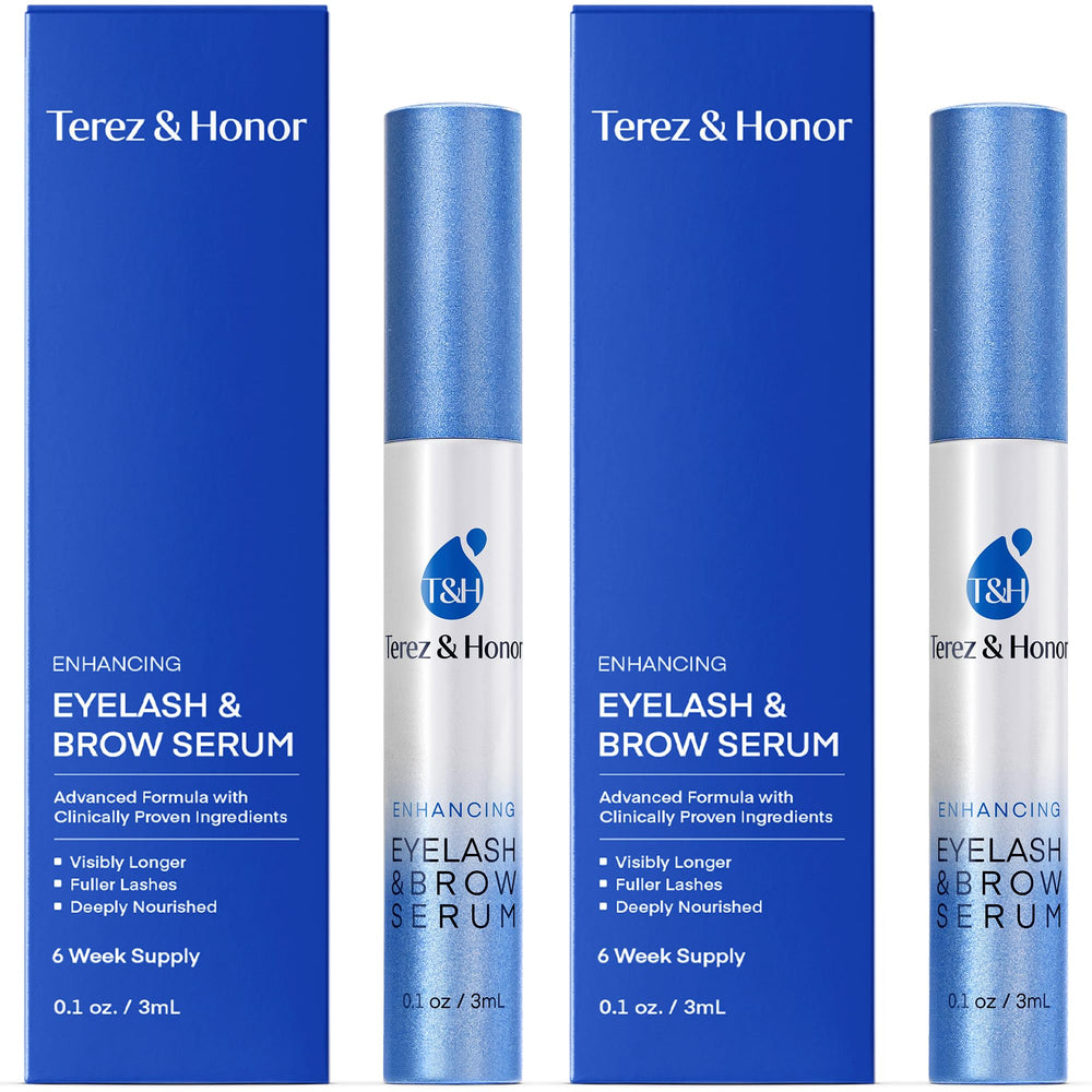 TEREZ & HONOR front packaging showing two serum tubes and clear benefit