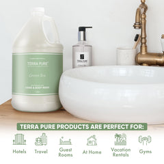 Terra Pure pour spout detail illustrating easy, spill-reducing refilling benefit
