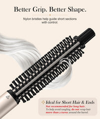 Terviiix ceramic barrel close-up revealing smooth tourmaline surface for even heat