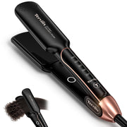 Terviiix flat iron front view showing wide plates and ergonomic body for quick styling
