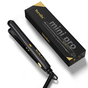 Terviiix mini flat iron front view showing compact sleek design and portability