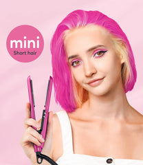 Terviiix mini flat iron ceramic plates closeup demonstrating smooth glide and even heat