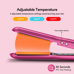 Terviiix mini flat iron styling bangs to show precision and natural-looking sleekness